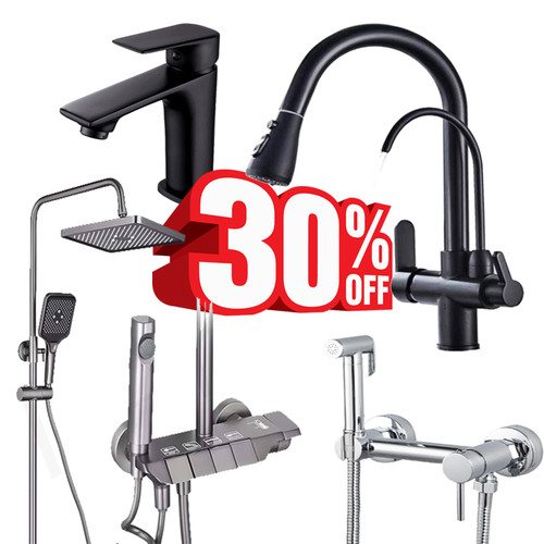 ست لوکس شیرآلات ساختمان دوش پیانویی شیر روشویی شیر ظرفشویی و شیر توالت