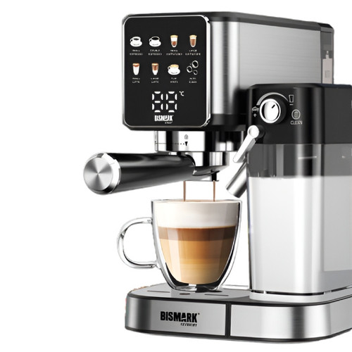 نمای نزدیک گیج (ساعت) فشار بخار اسپرسوساز BM101