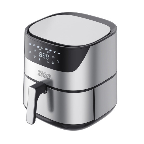 نمای جلوی سرخ کن بدون روغن زیکو مدل ZC-9075 با صفحه نمایش دیجیتال و اکسسوریها